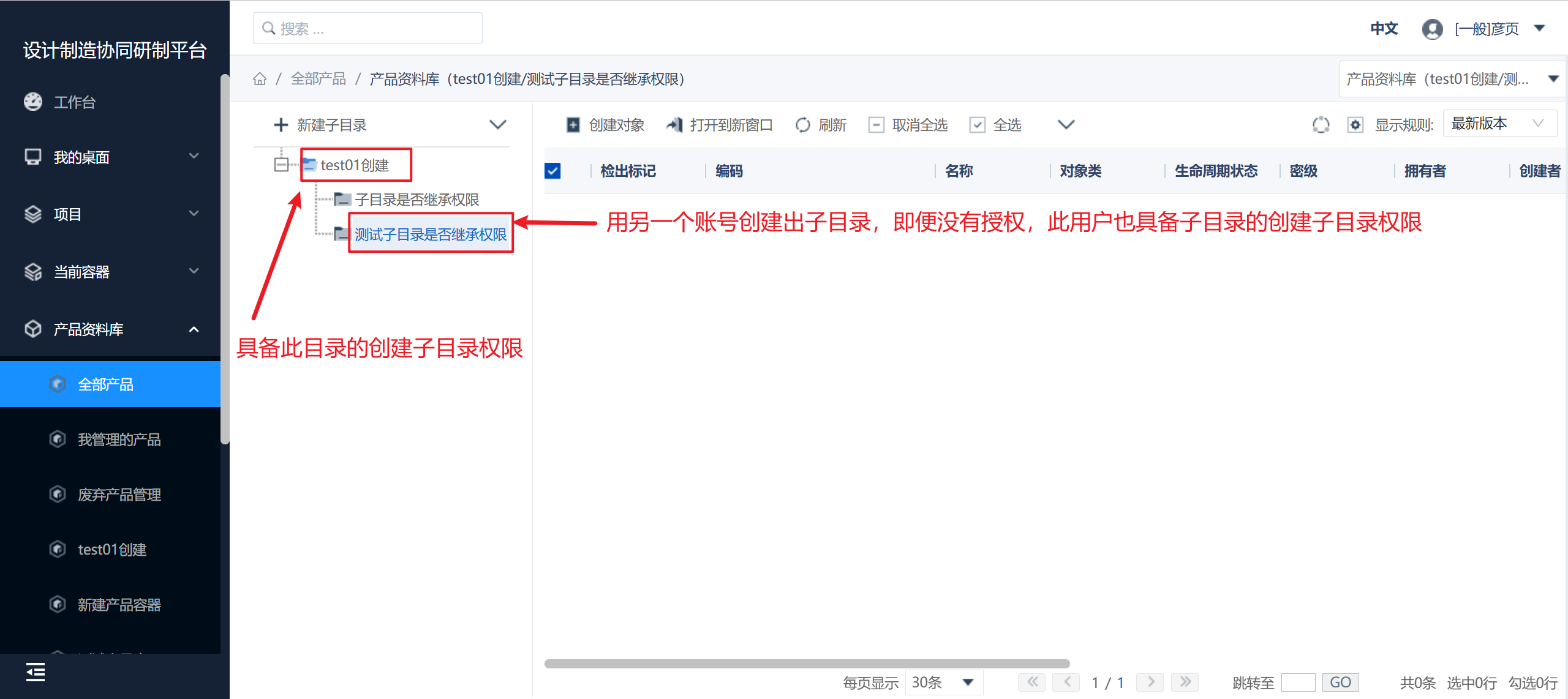 权限继承